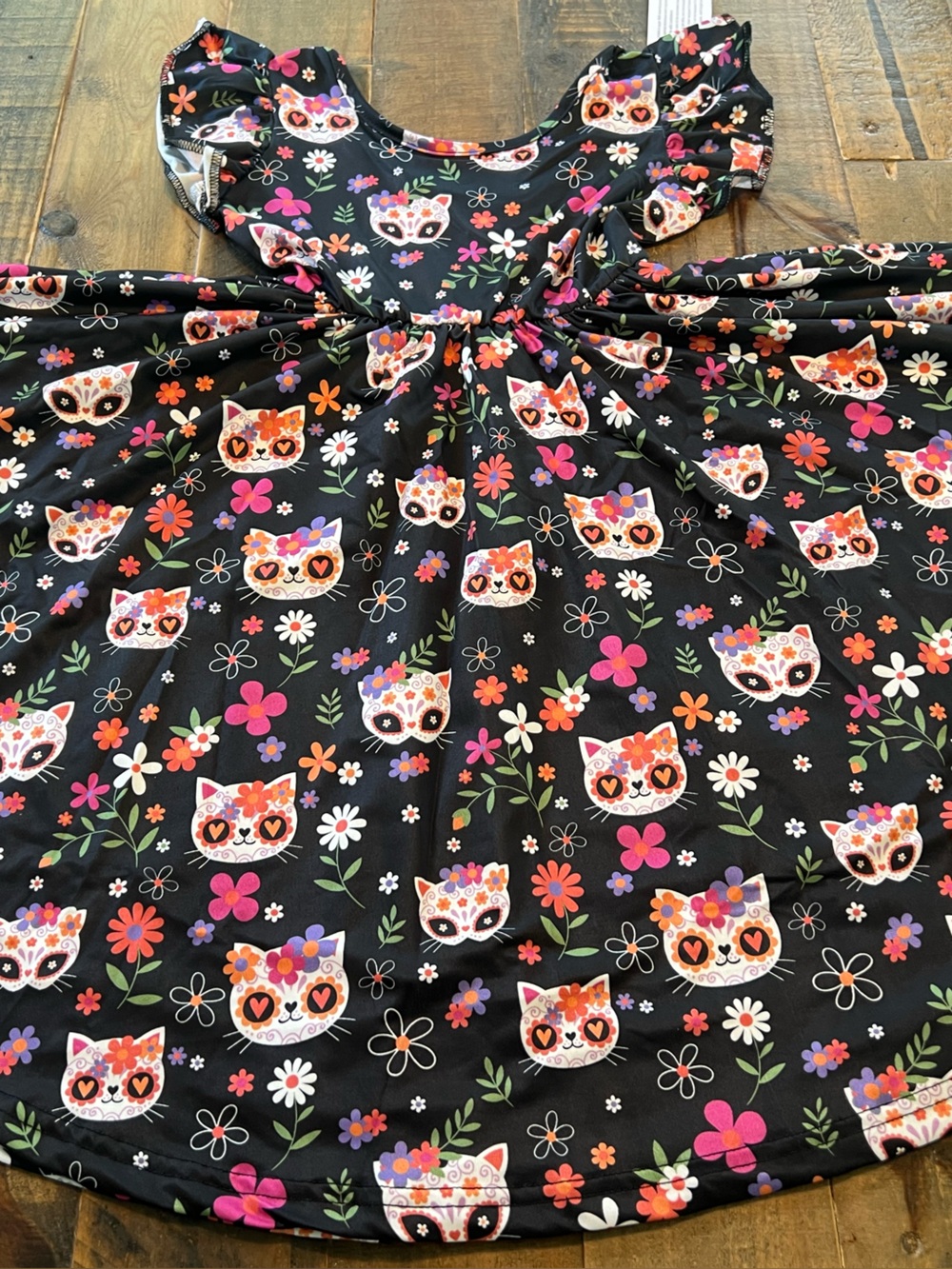 Dot Dot Smile size 5/6 girls Halloween cats Empire twirl dress new